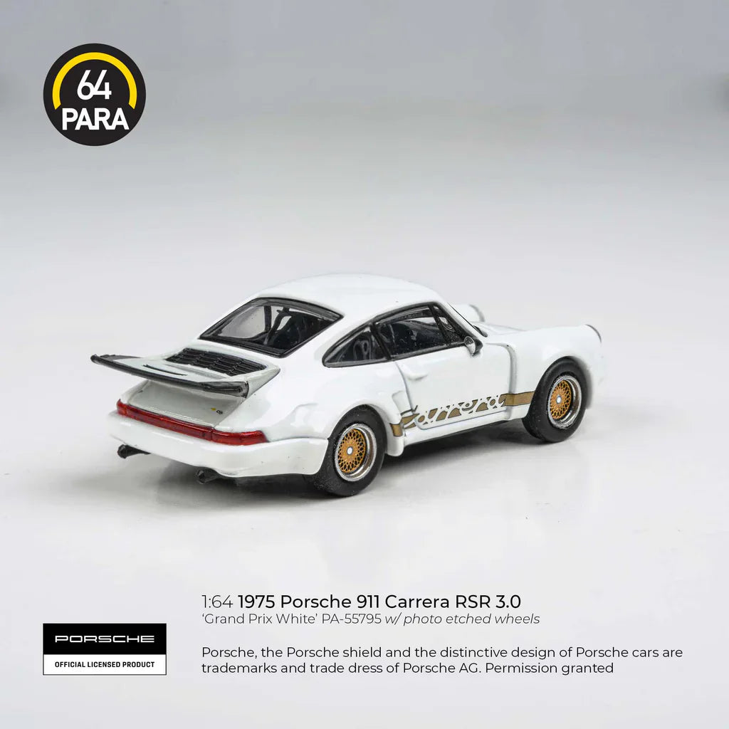 Para64 - Porsche 911 Carrera RSR 3.0 Grand Prix White LHD - Scale 1/64