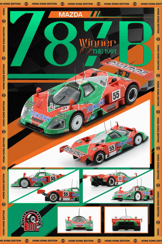 BM Creations - Mazda 787B Vainqueur des 24 Heures du Mans 1991 #55 - Échelle 1/64 64B0436