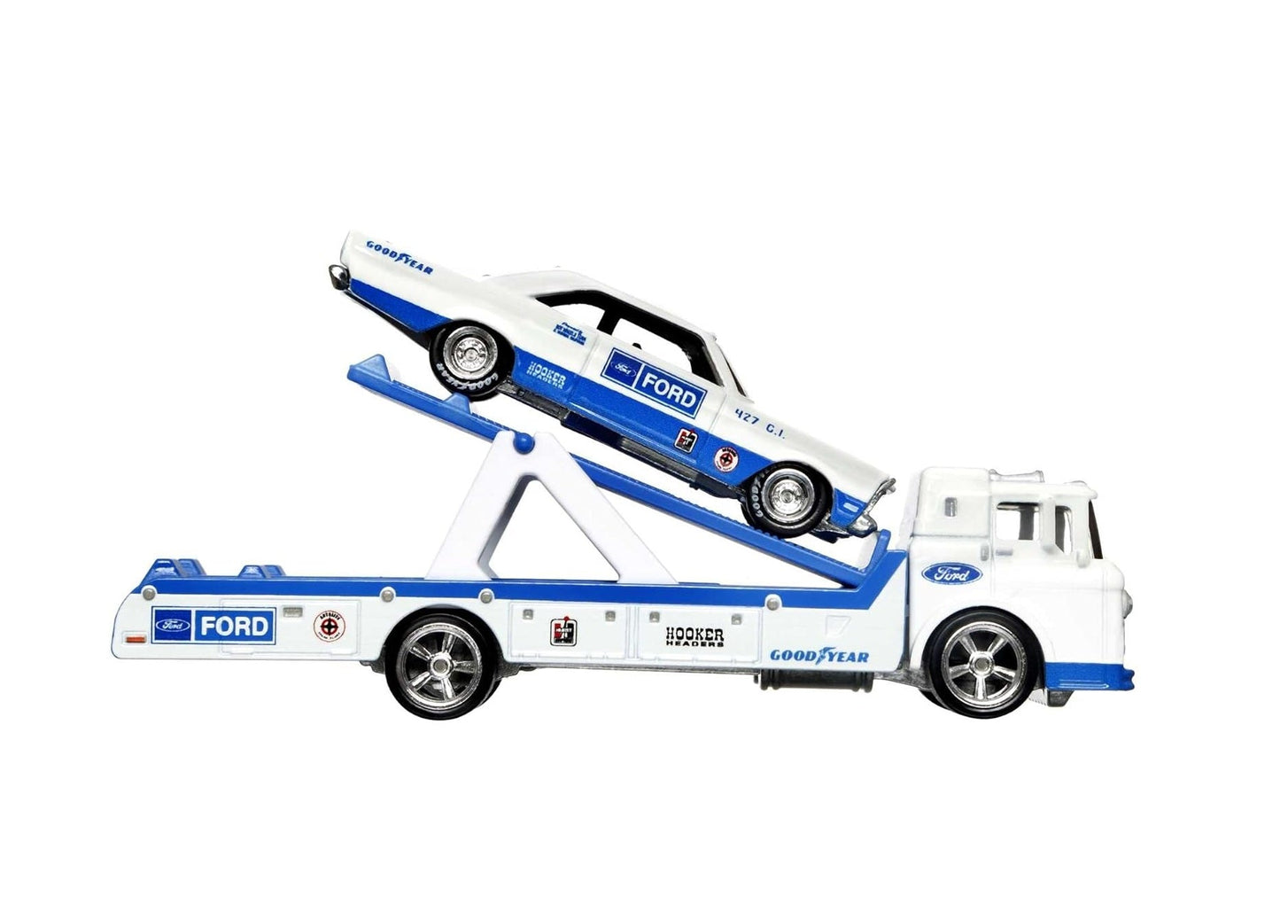 Hot Wheels Premium - Ford Galaxie et Ford C-800 '65 - Série Car Culture Team Transport - Échelle 1/64