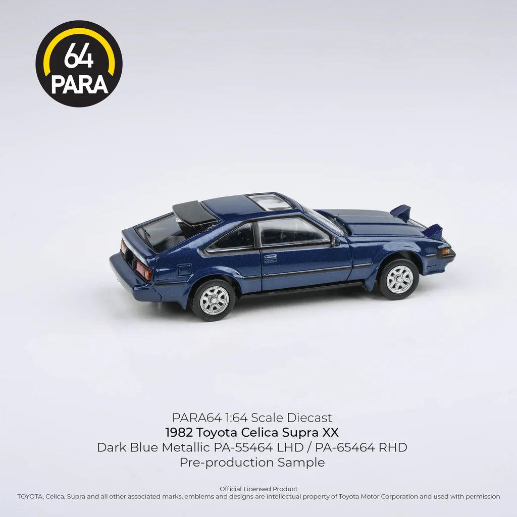 Para64 - 1984 Toyota Celica Supra Dark Blue (Lights Up) LHD - Scale 1/64
