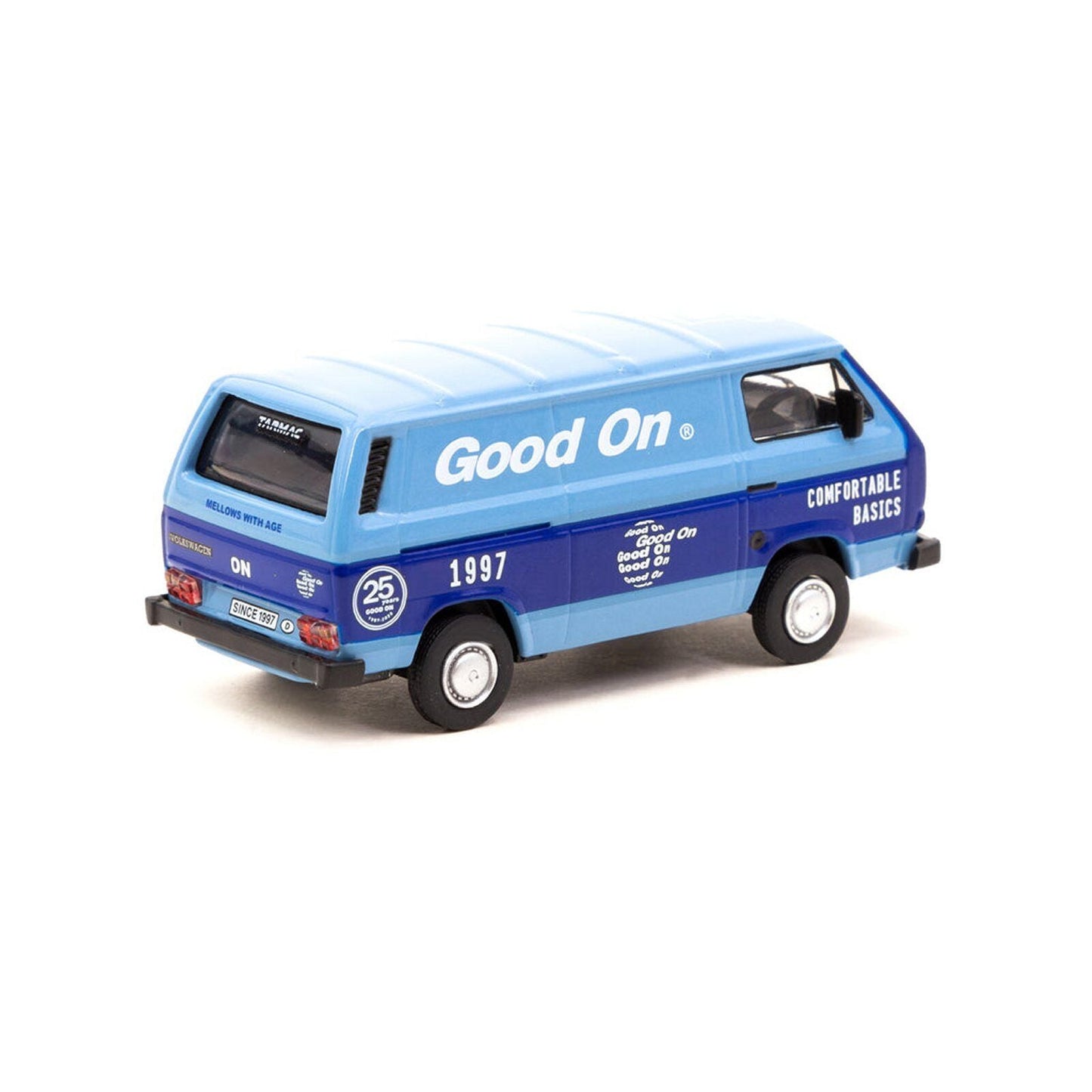 Tarmac Works - Volkswagen T3 Panel Van Blue Good On - COLLAB64 Schuco - Scale 1/64 T64S-001-GO