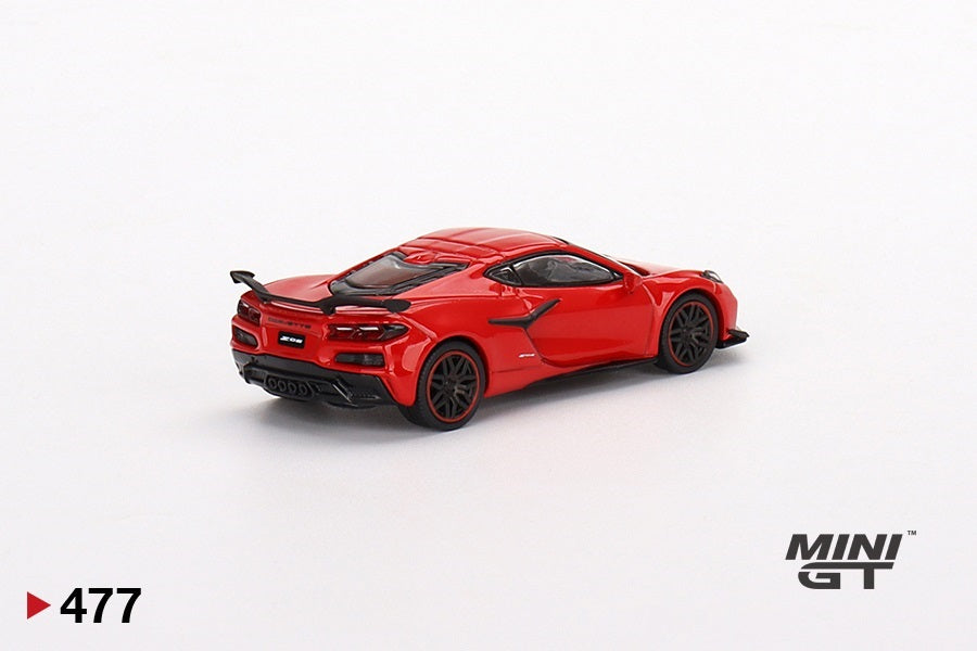 Mini GT - Chevrolet Corvette Z06 2023 Torch Red RHD - Échelle 1/64 MGT00477