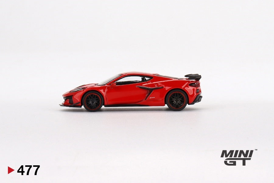 Mini GT - Chevrolet Corvette Z06 2023 Torch Red RHD - Échelle 1/64 MGT00477