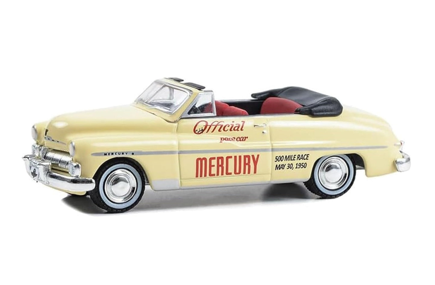 Greenlight - Mercury Monterey Cabriolet 1950, voiture officielle de course, exclusivité Hobby - Échelle 1/64