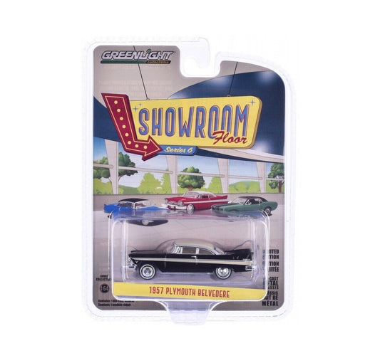 Greenlight Collectibles - Plymouth Belvedere Black Showroom Floor Series 1957 - Échelle 1/64
