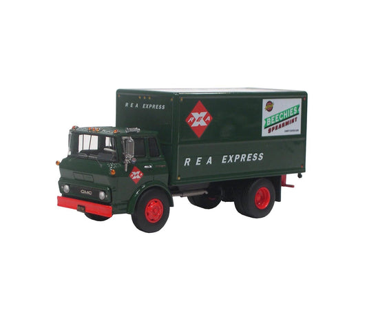 Neo Scale Models - Camion fourgon GMC 6500 1960 à cabine basculante en acier « REA Express » - Échelle 1/64 NEO64087