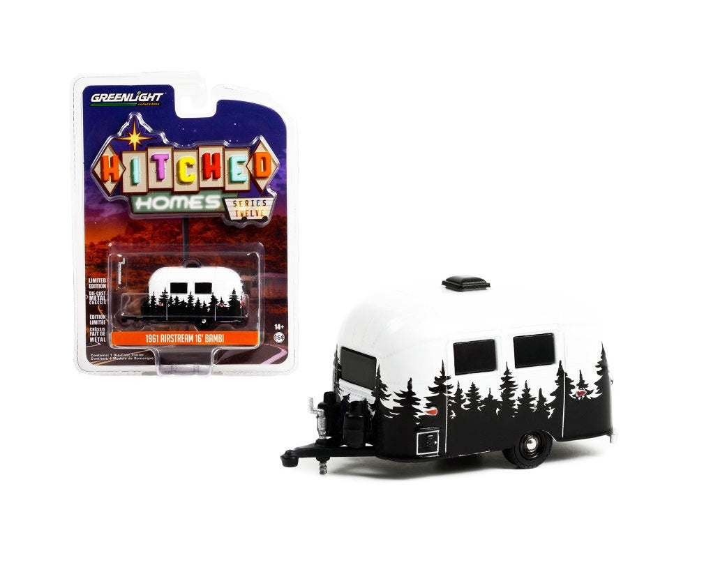 Greenlight Collectibles - 1961 Airstream 16' Bambi Travel Trailer Hitched Homes Series - Scala 1/64