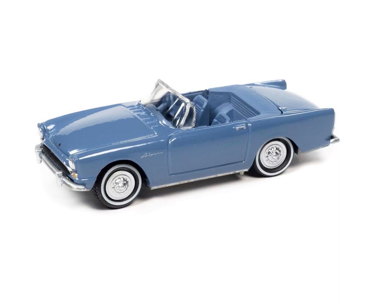 Johnny Lightning - Sunbeam Alpine Cabriolet 1962 Bleu lac, James Bond 007 « Dr. No » (1962), film - Échelle 1/64