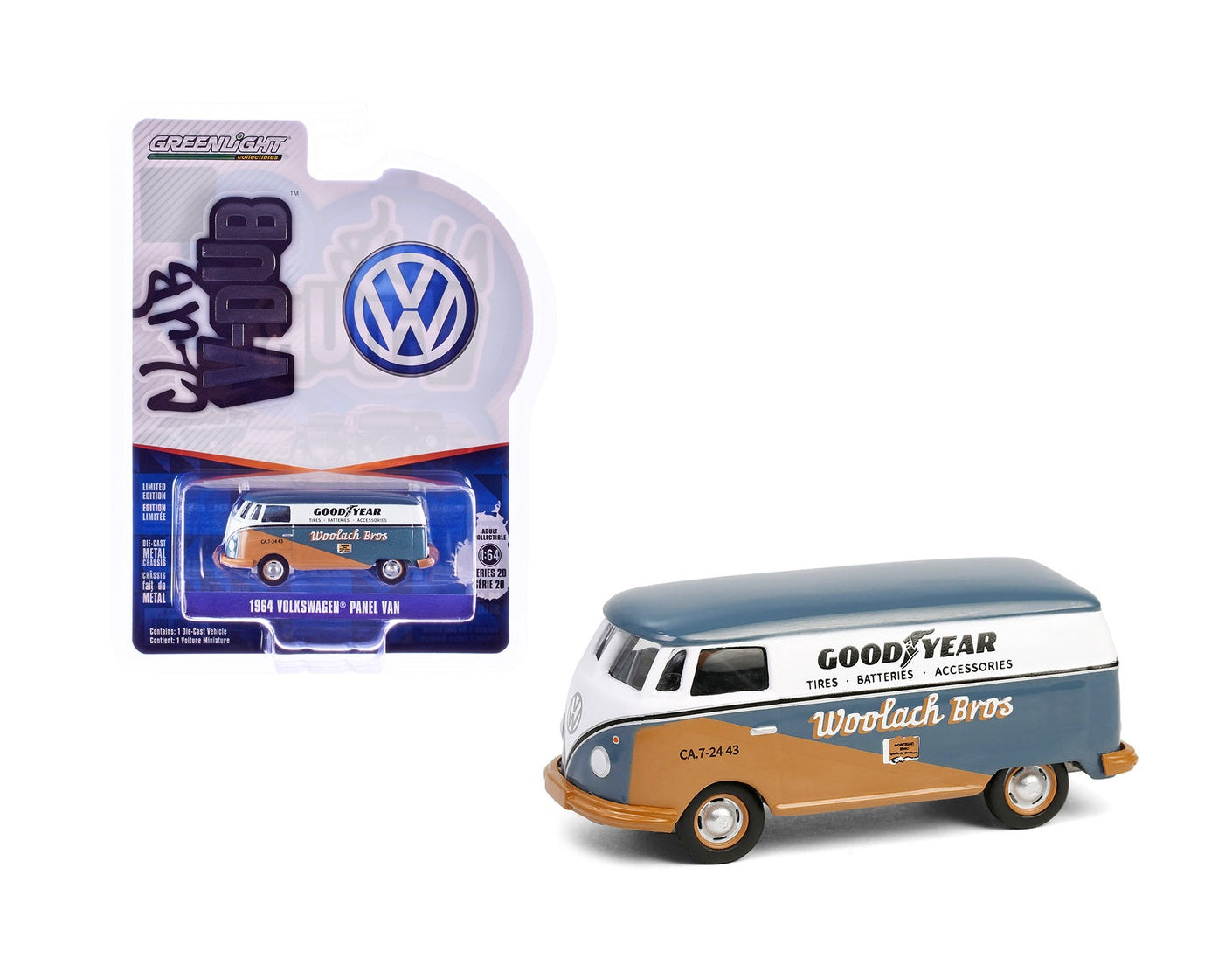 Greenlight Collectibles - 1964 Volkswagen Panel Van "Goodyear" - Club V-Dub - Scale 1/64