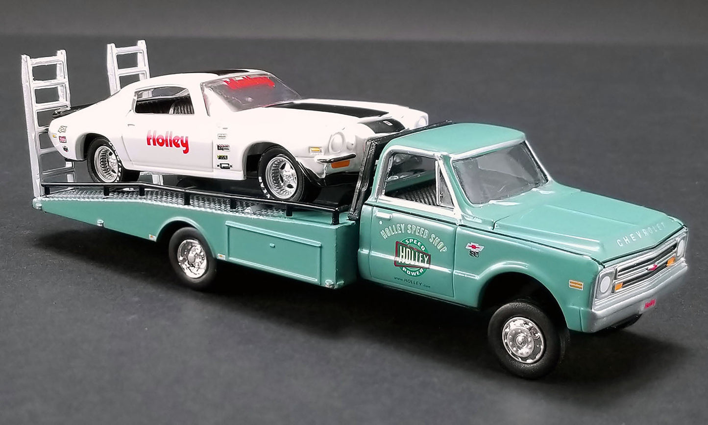 Acme Diecast Chevrolet 1967 Ramp Truck avec Chevrolet Camaro 1971 - Échelle 1/64
