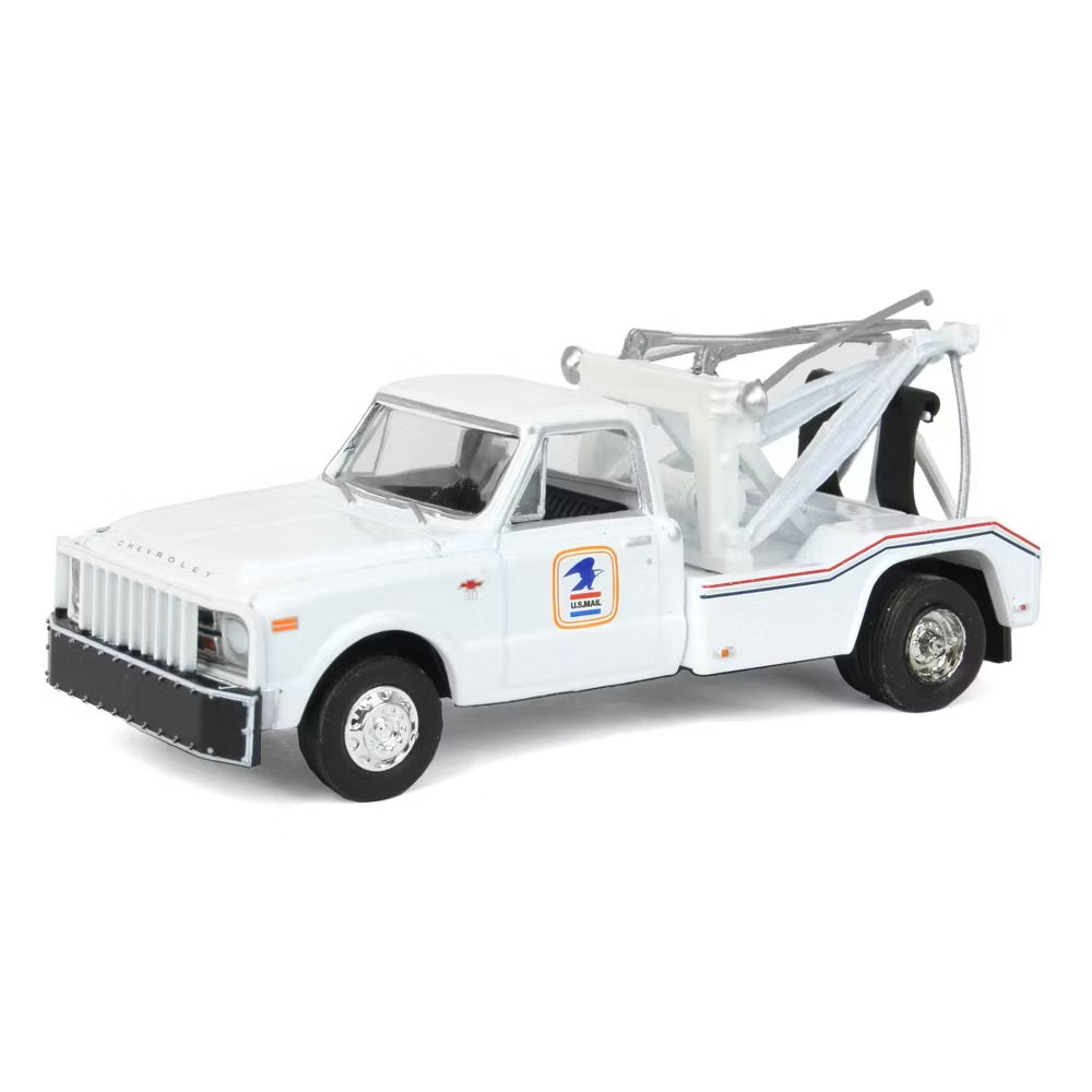 Greenlight - Dépanneuse double Chevrolet C-30 1968 USPS United States Postal Service - Série Conducteurs doubles - Échelle 1/64