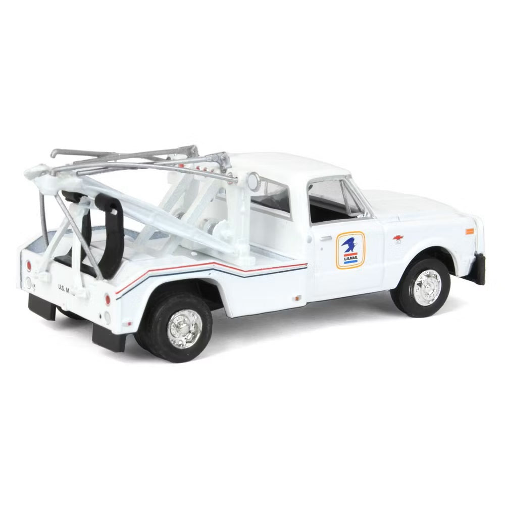 Greenlight - Dépanneuse double Chevrolet C-30 1968 USPS United States Postal Service - Série Conducteurs doubles - Échelle 1/64