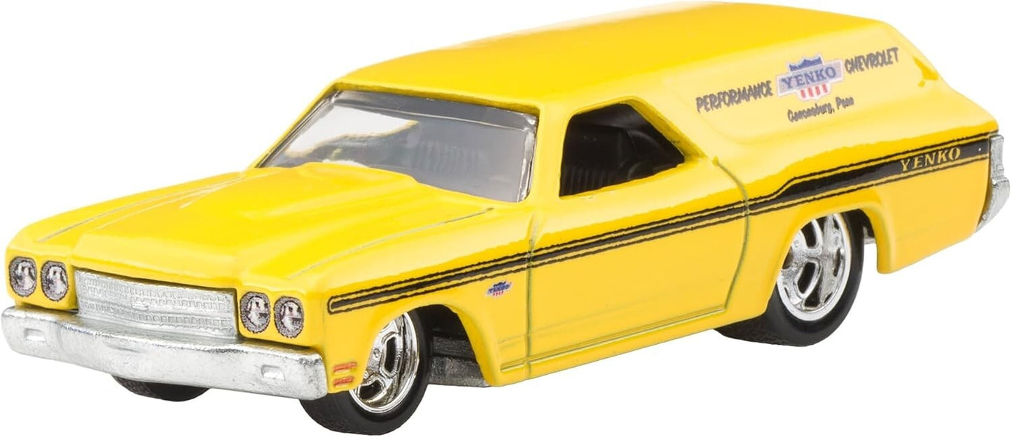 Hot Wheels Premium - '70 Chevrolet Chevelle SS Wagon Yellow Fast Wagons Series - Series Car Culture - Scale 1/64