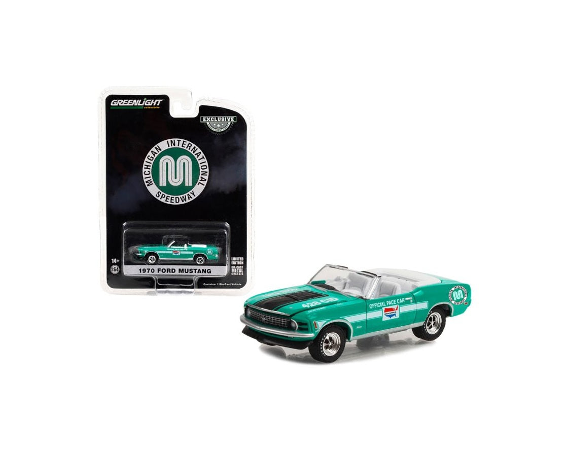 Greenlight Collectibles - 1970 Ford Mustang Mach 1 428 Cobra Jet "Michigan International Speedway Pace Car" - Scala 1/64