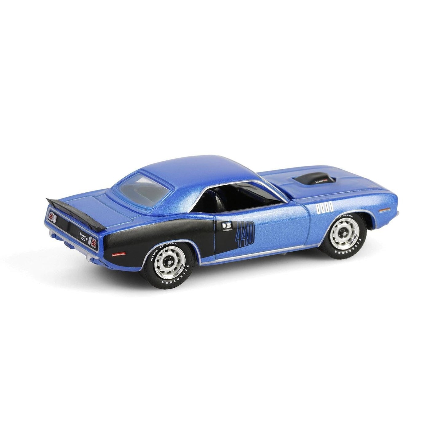 Greenlight Collectibles - 1971 Plymouth 'Cuda 440 6bbl Shaker, B5 Blue 60th Anniversary - Scala 1/64