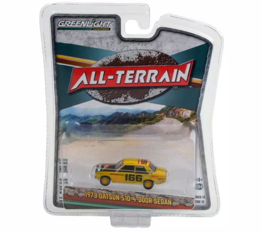Greenlight - Datsun 510 Berline 4 portes 1973 Jaune - Greenlight - Échelle 1/64