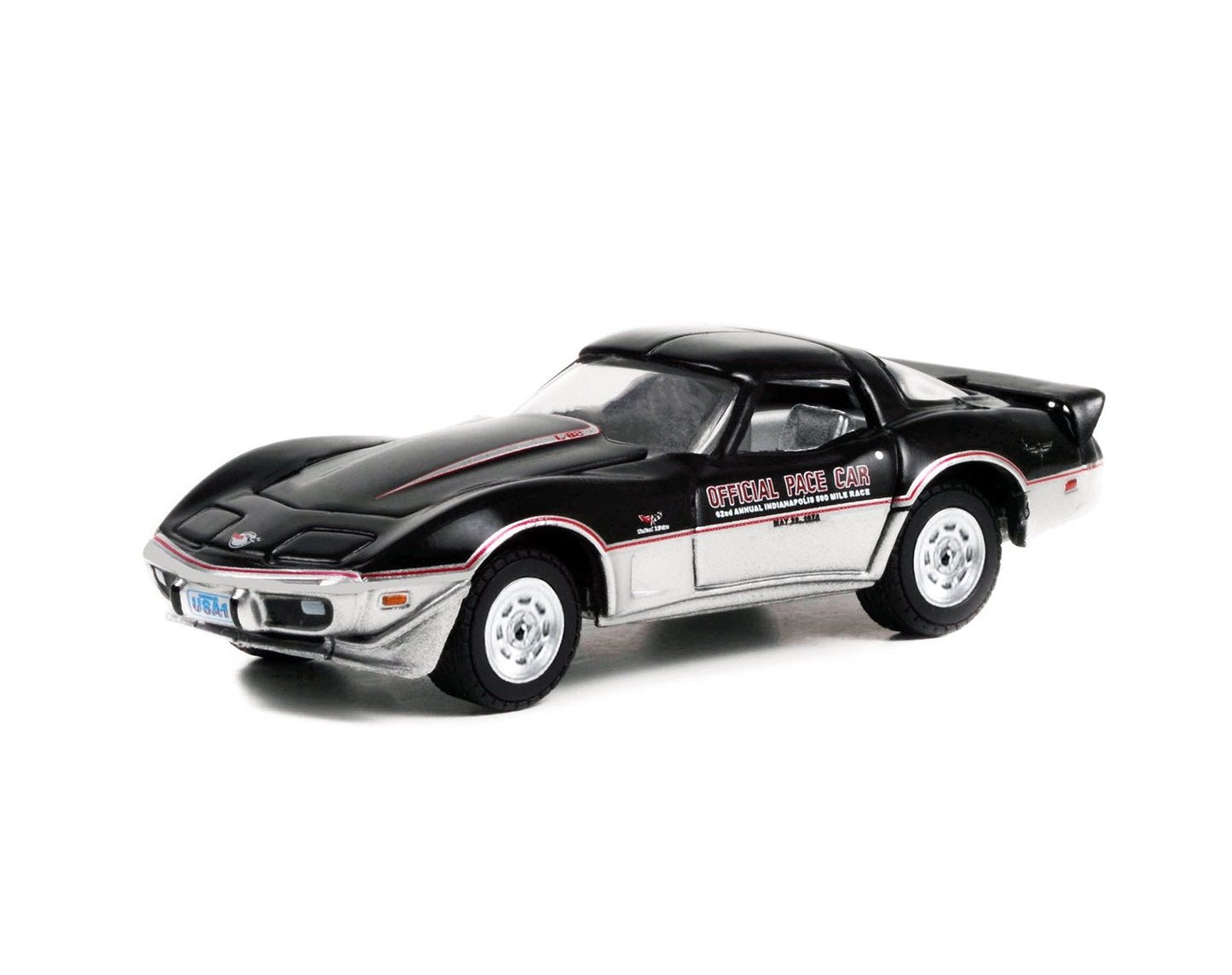Greenlight - Chevrolet Corvette 1978, voiture pilote officielle de la 62e édition des 500 milles d'Indianapolis, exclusivité Hobby - Échelle 1/64