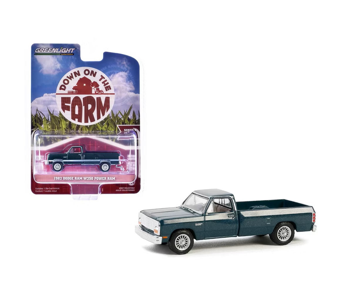 Greenlight Collectibles - Dodge Ram W250 Power Ram 1982 - Série « À la ferme » - Échelle 1/64