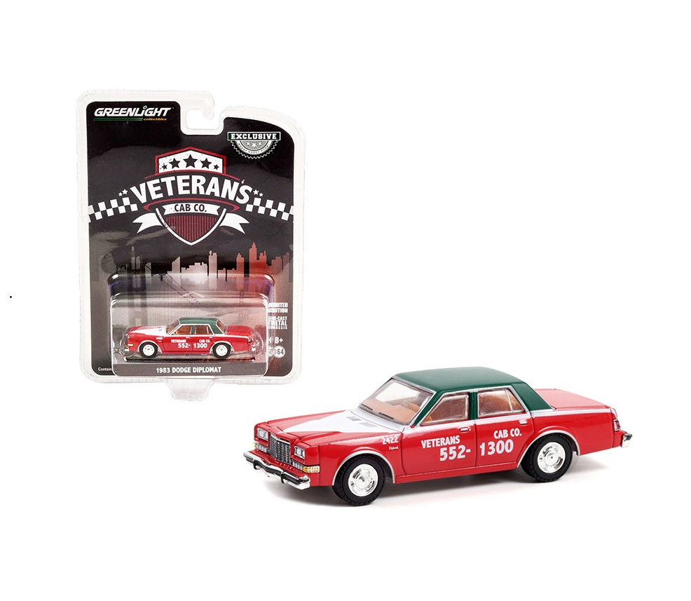 Greenlight Collectibles - 1983 Dodge Diplomat "Veteran's Cab Co." Taxi San Francisco (California) - Scala 1/64