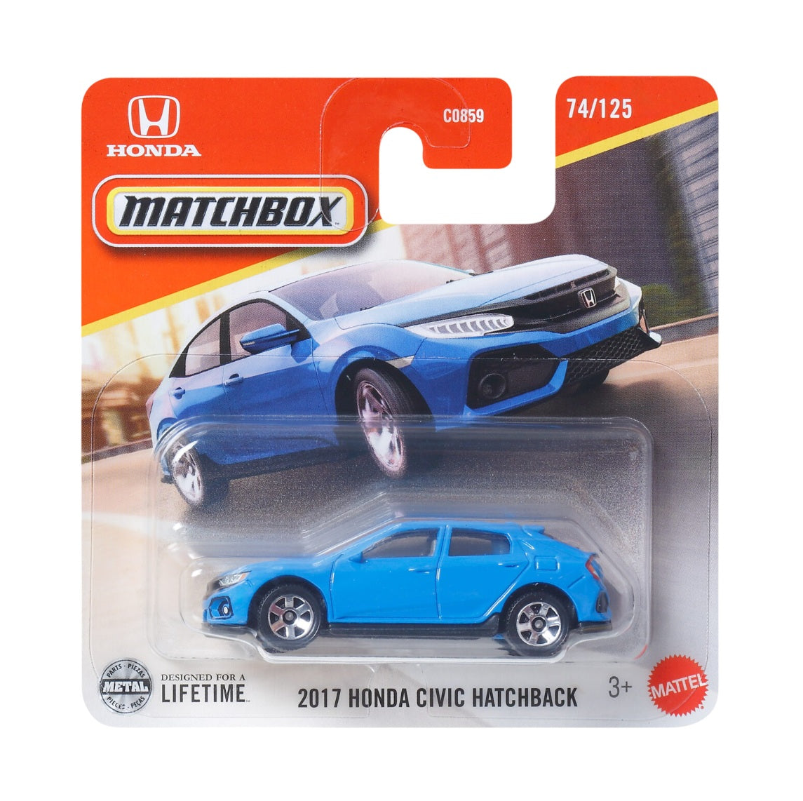 Matchbox - 2017 Honda Civic Hatchback #74 - Scale 1/64 Approx