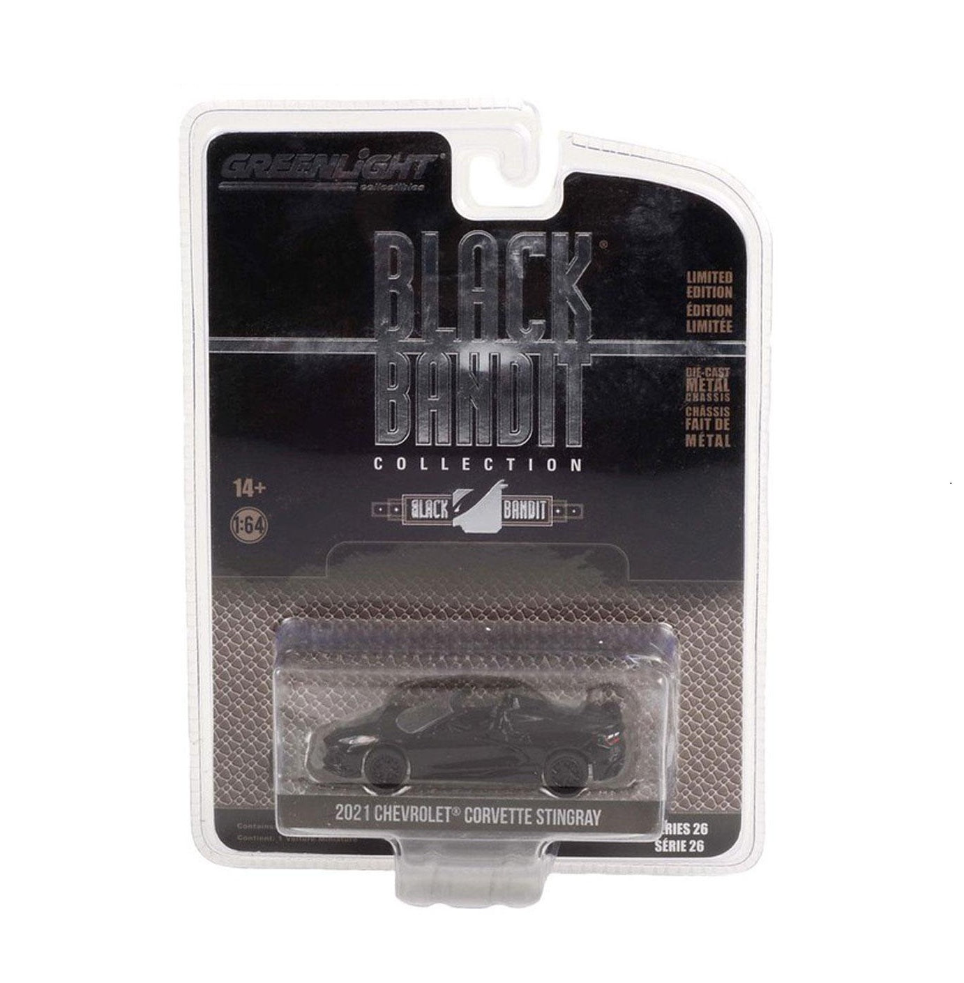 Greenlight Collectibles 2021 Chevrolet Corvette C8 Stingray Black Bandit Collection - Échelle 1/64