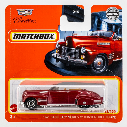 Matchbox - Cadillac Série 62 1941 Cabriolet Coupé Rouge - Matchbox - Échelle 1/64 environ