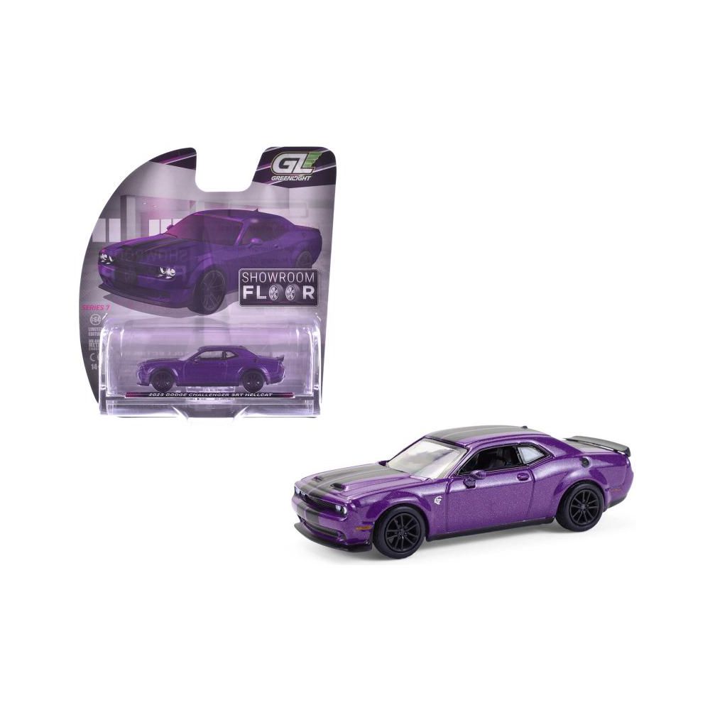 Greenlight Collectibles - 2023 Dodge Challenger SRT Hellcat Purple Showroom Floor Series - 1/64 Scale