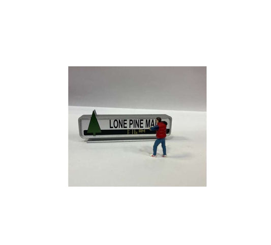 *Retour vers le futur* Panneau du centre commercial Lone Pine (figurines non incluses) - Cartrix - Échelle 1/64