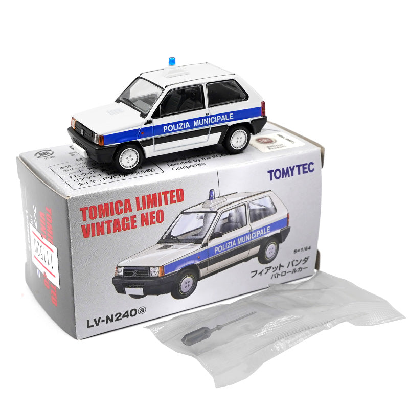 Tomytec Tomica Limited Vintage Neo - Fiat Panda Polizia Municipale - Scala 1/64 LV-N240a
