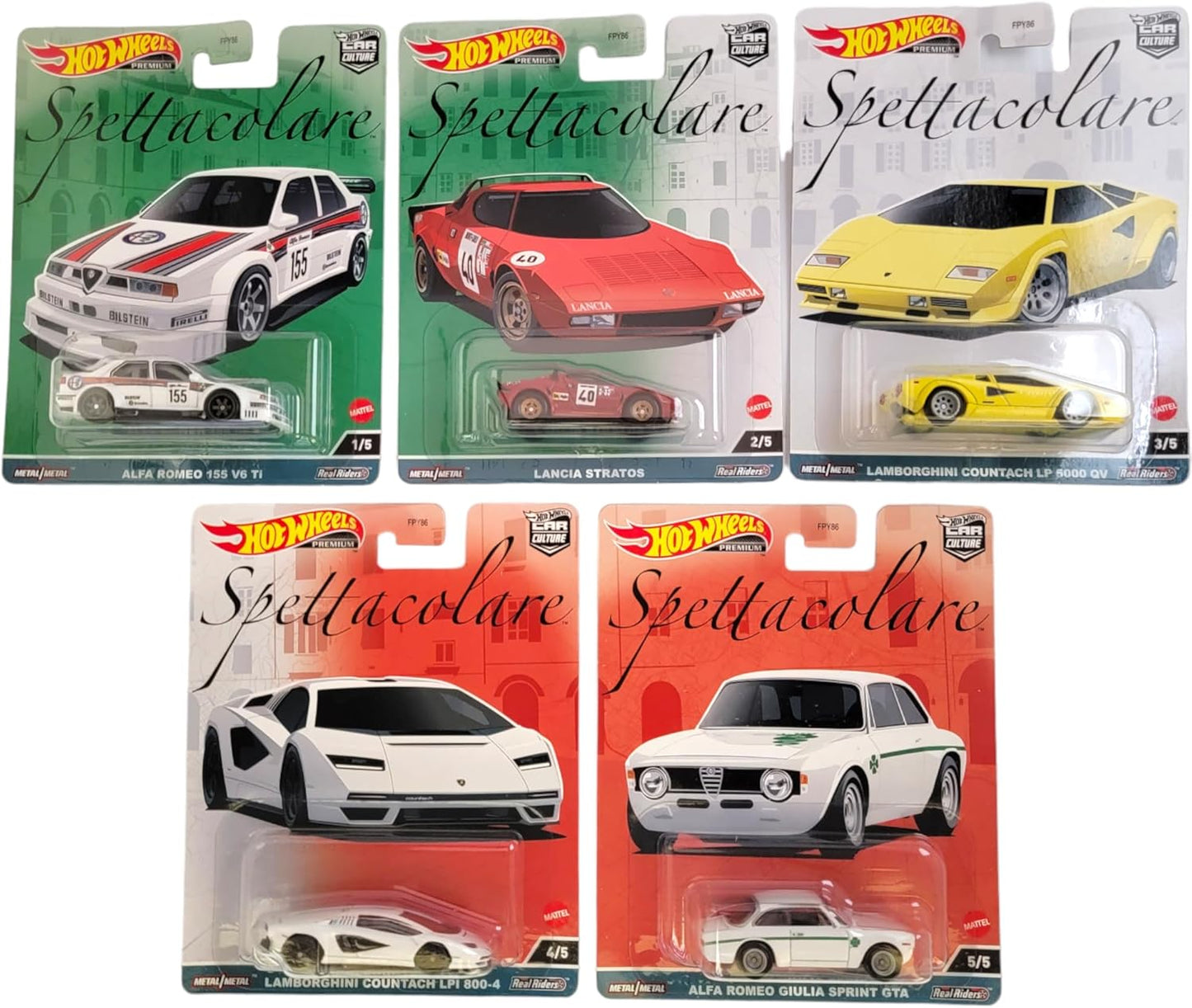 Hot Wheels Premium - Coffret de 5 modèles Hot Wheels Spectacular Series - Échelle 1/64