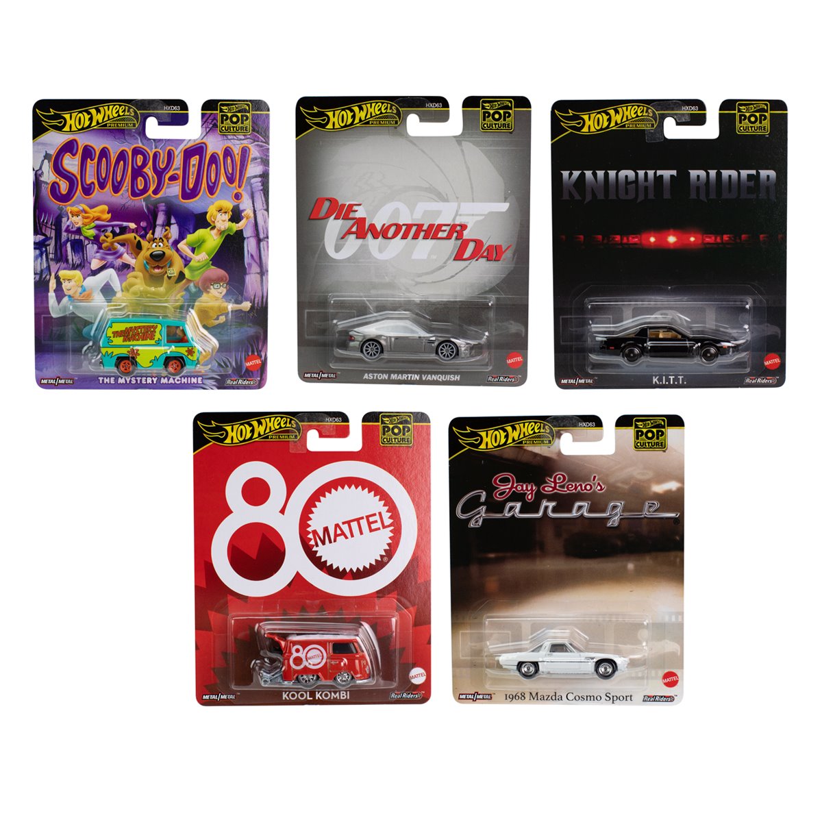 Hot Wheels Premium - Coffret de 5 modèles Pop Culture 2025 - Échelle 1/64