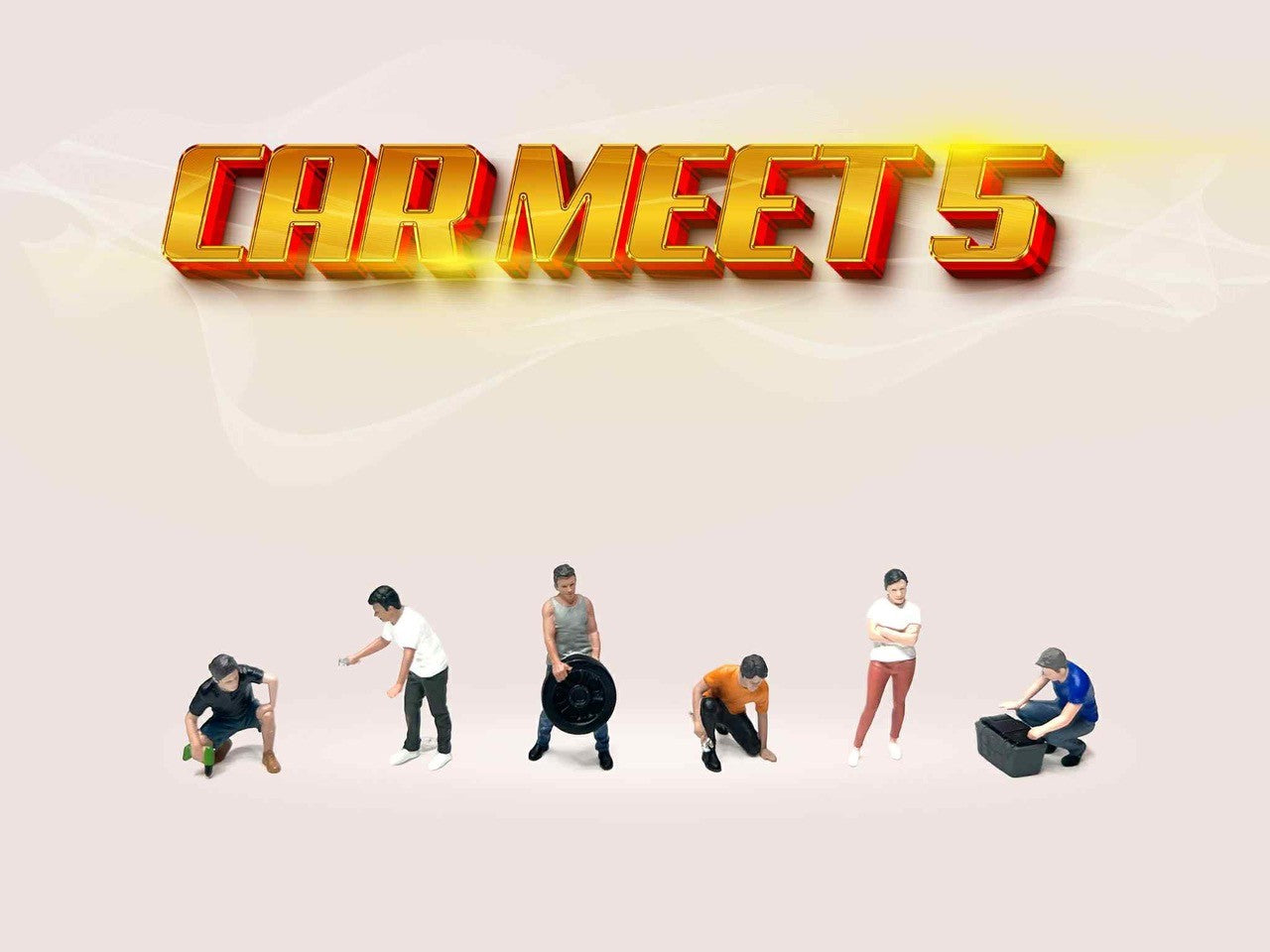 DioRama américain - Coffret de 5 voitures - Échelle 1/64 AD-2432