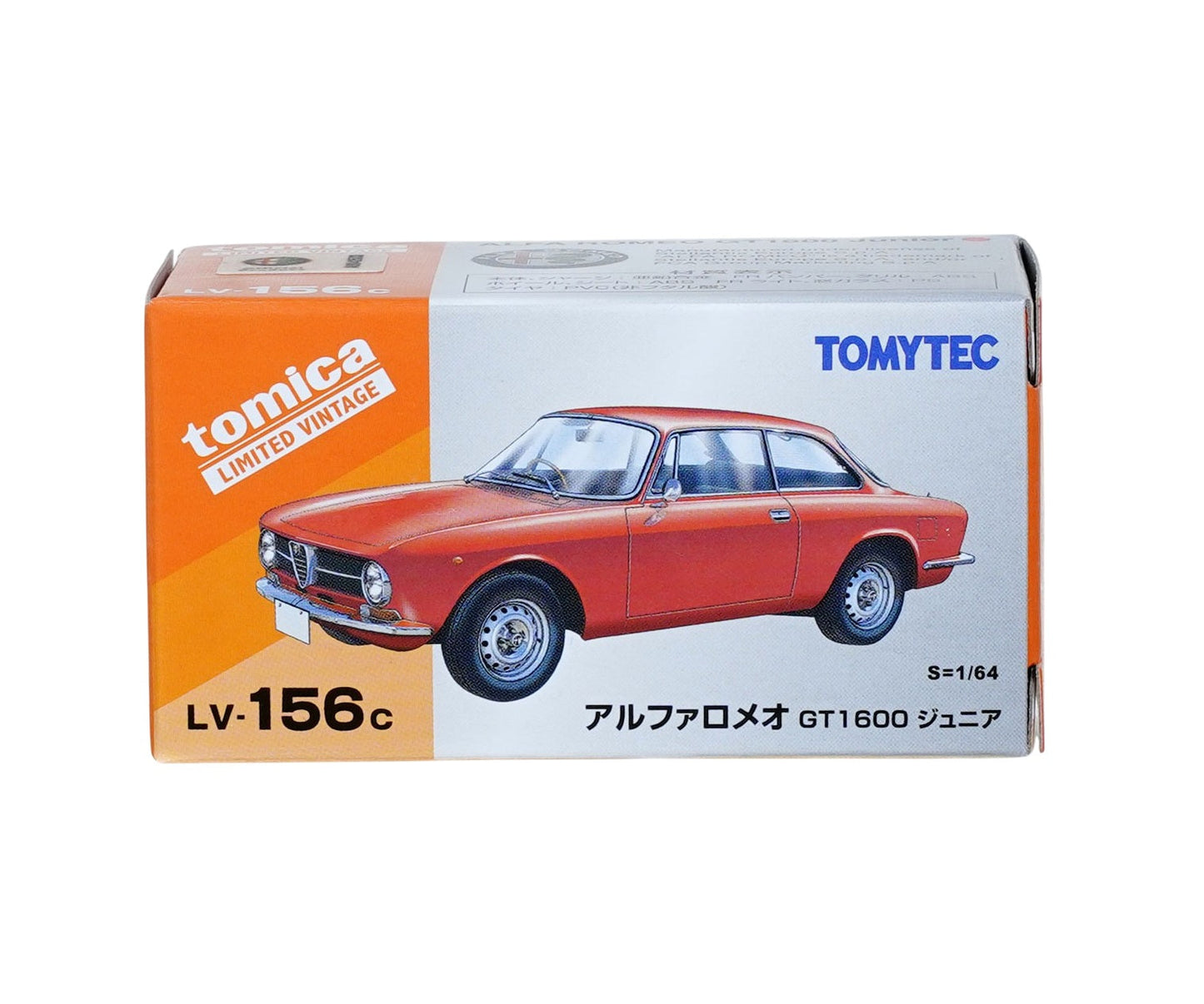 Tomica Limited Vintage - Alfa Romeo GT1600 Junior Red - Scala 1/64 LV-156c