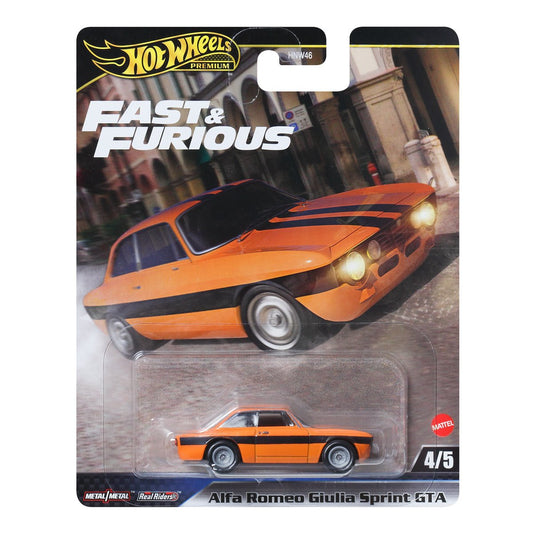 Hot Wheels Premium - Alfa Romeo Giulia Sprint GTA Fast & Furious - Échelle 1/64