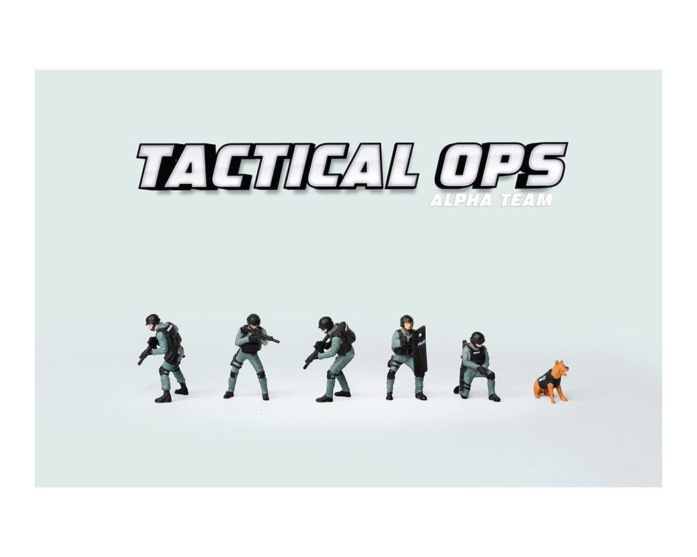 American Diorama - Tactical OPS Police Alpha Team MiJo Exclusives - 1/64 Scale AD-2440MJ