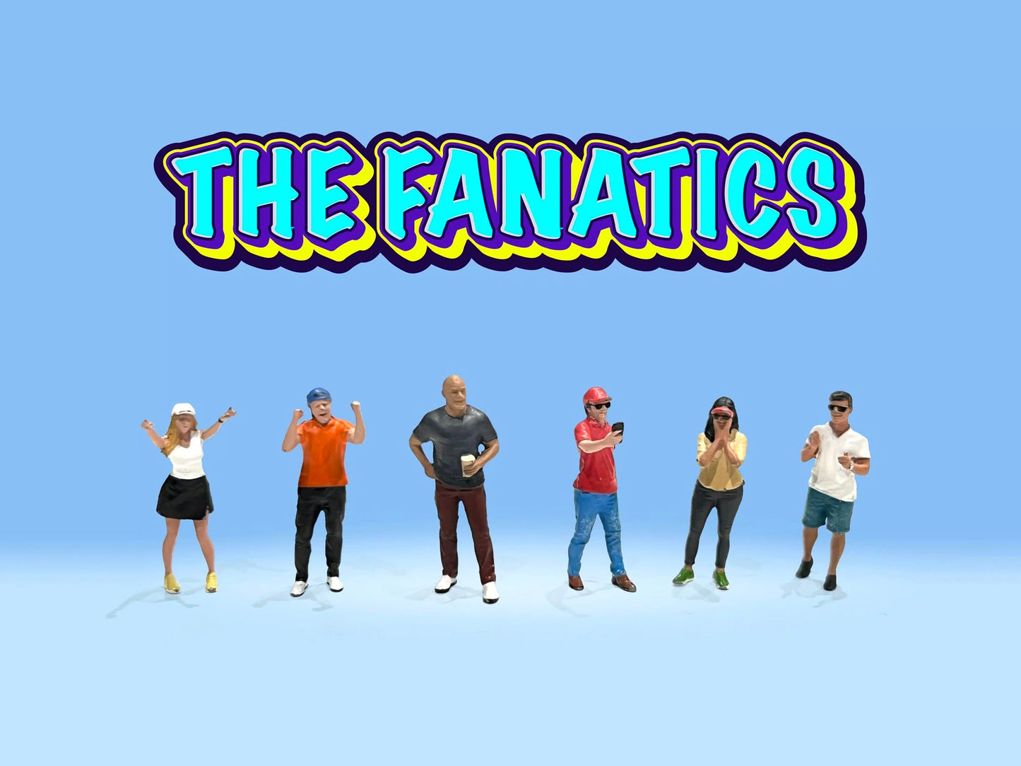 American Diorama - "The Fanatics" Set Figure of 6 Pieces Limited Edition MiJo Exclusives - Scala 1/64 AD-2420MJA