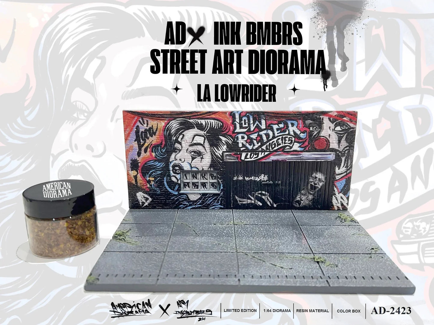 American Diorama - Street Art Diorama - LA Lowrider - Scala 1/64 AD-2423