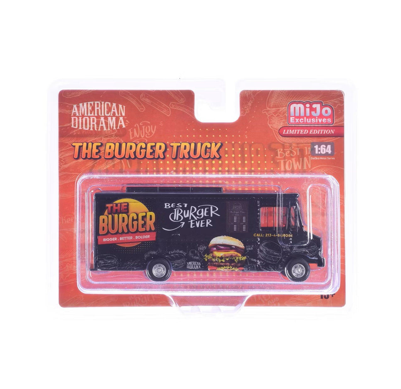 Diorama américain - Le camion à hamburgers - Exclusivités MiJo - Échelle 1/64 AD-70101MJ