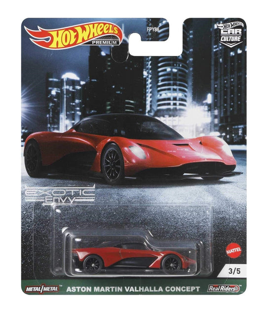 Hot Wheels Premium - Aston Martin Valhalla Concept Rouge - Car Culture - Échelle 1/64