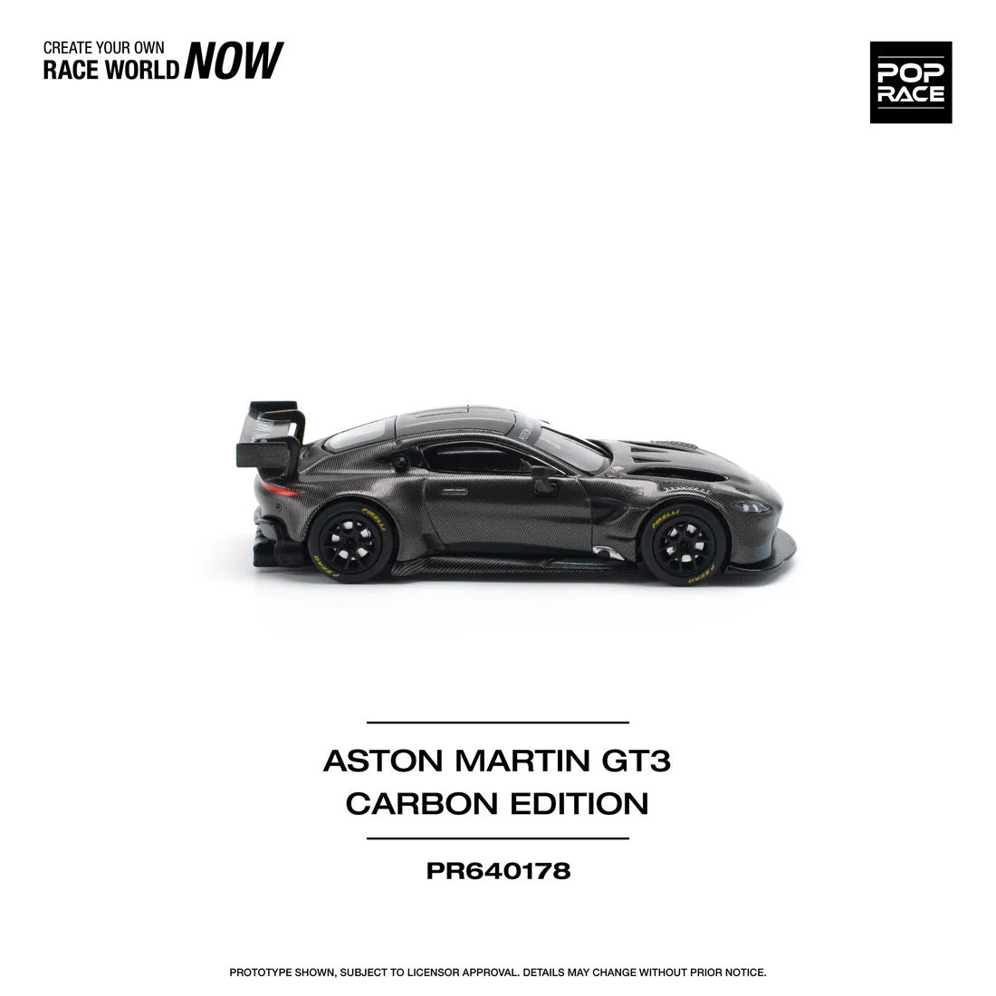Pop Race - Aston Martin Vantage GT3 Carbon edition - Scala 1/64 PR64-178