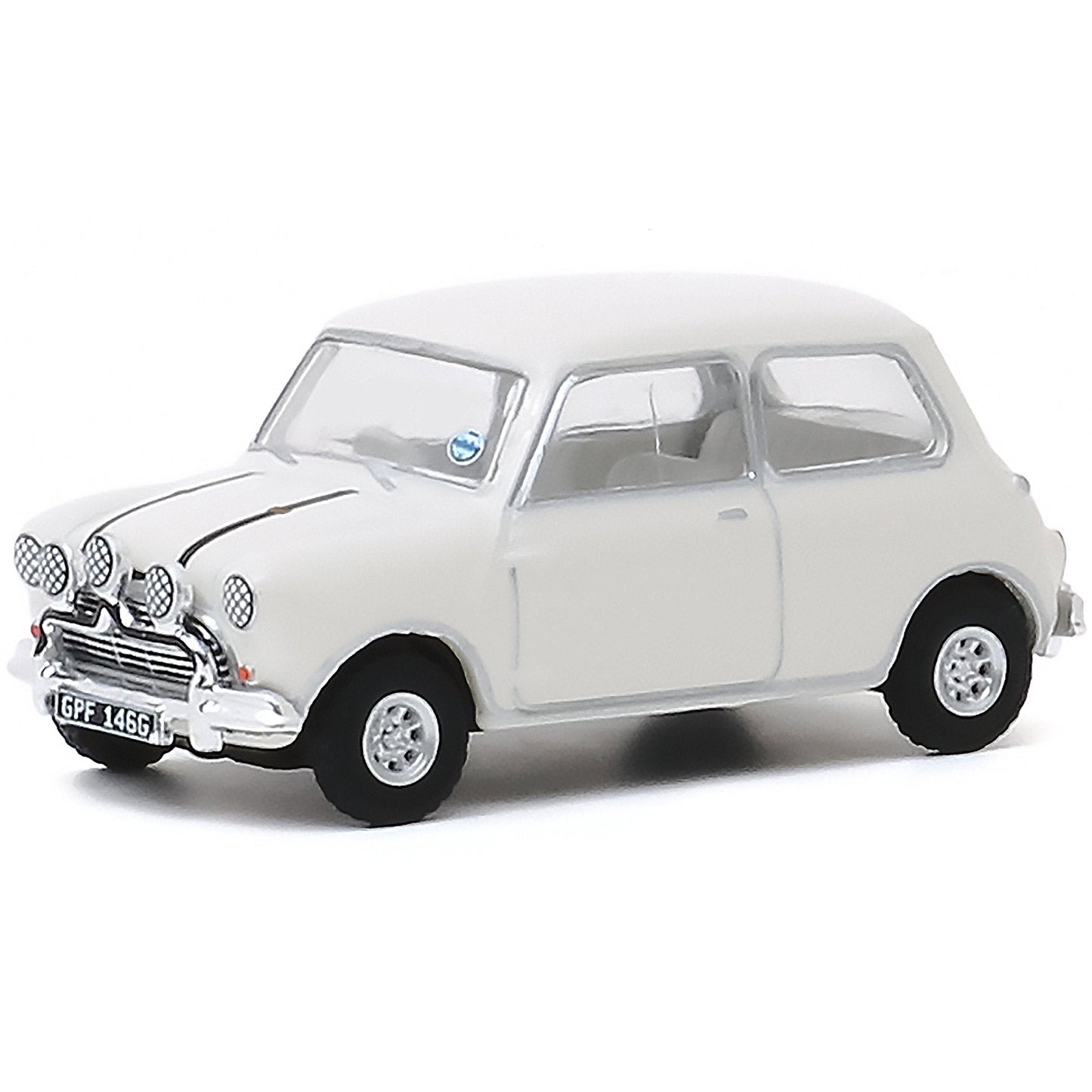 Greenlight - Austin Mini Cooper S 1275 MKI Blanche de 1967 : Le travail à l'italienne - Échelle 1/64