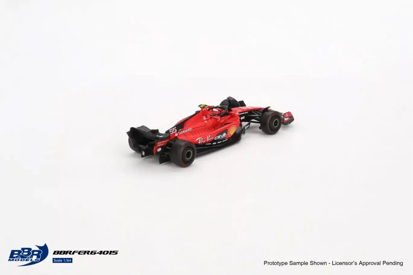 BBR Models - Ferrari SF23 #55 Carlos Sainz Bahrain GP 2023 - Scale 1/64 BBRFER64015