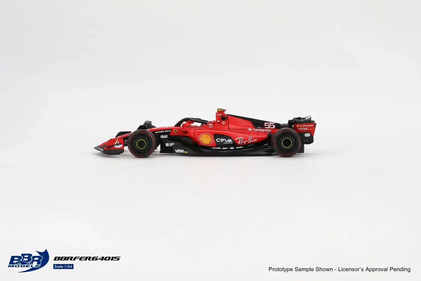 BBR Models - Ferrari SF23 #55 Carlos Sainz Bahrain GP 2023 - Scale 1/64 BBRFER64015