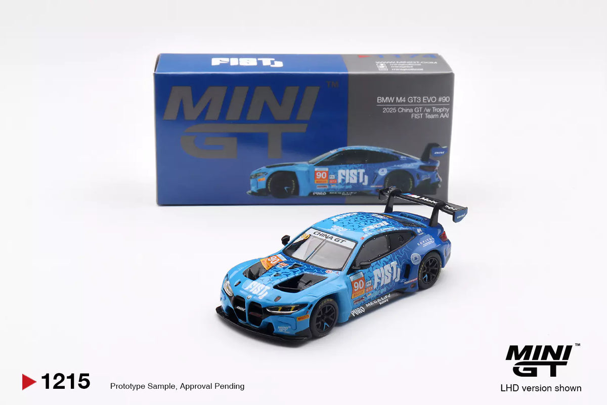 Mini GT - BMW M4 GT3 EVO #90 FIST Team AAI 2025 China GT - 1/64 Scale MGT01215-CH China Packaging