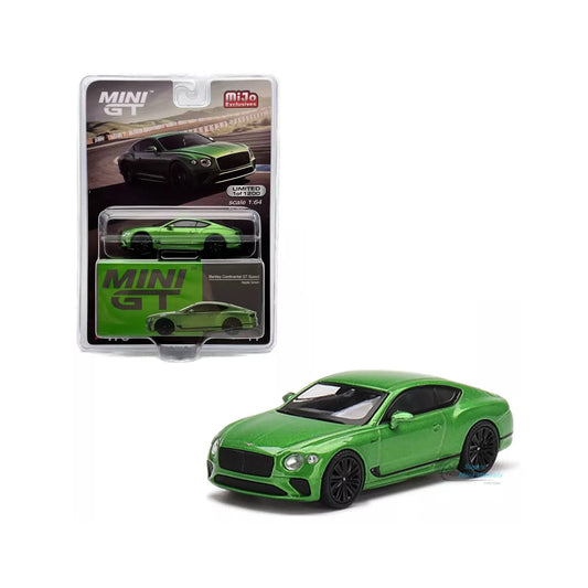 Mini GT - Bentley Continental GT Speed 2022 Vert Pomme MiJo Exclusives LHD - Échelle 1/64 MGT00473-MJ
