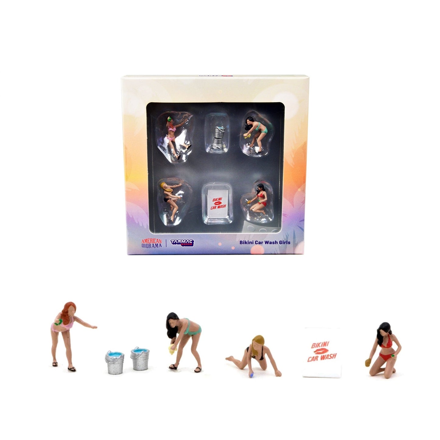 Tarmac Works - Les filles du lavage de voitures en bikini - Échelle 1/64 T64F-005-RE