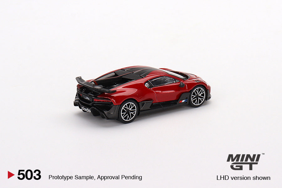 Mini GT - Bugatti Divo Rouge Métallisé - Échelle 1/64 MGT00503-L