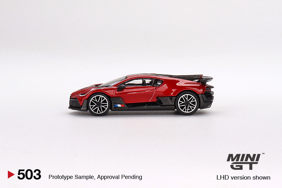 Mini GT - Bugatti Divo Rouge Métallisé - Échelle 1/64 MGT00503-L