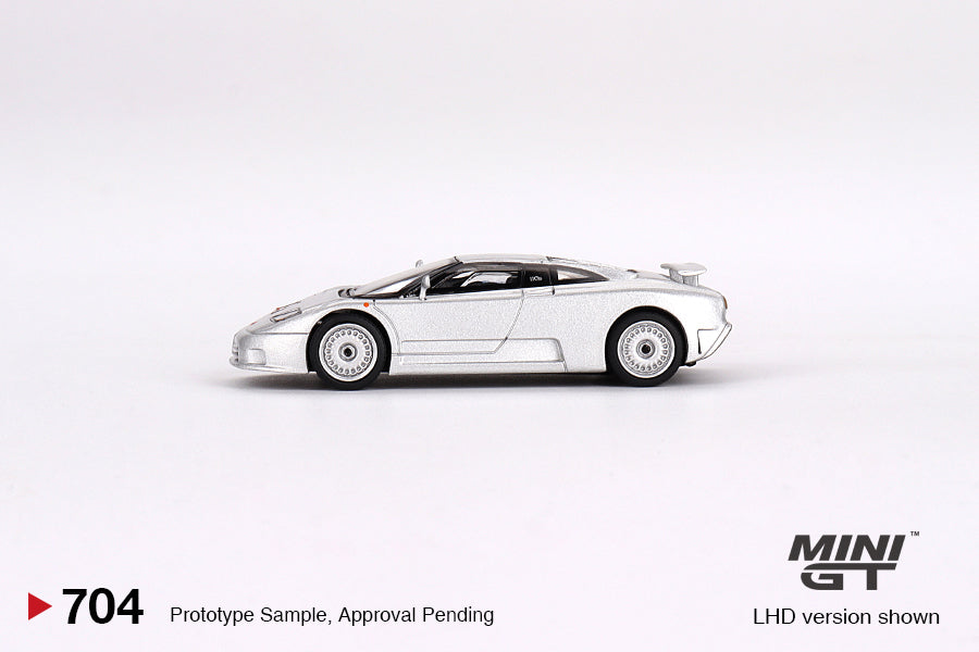 Mini GT - Bugatti EB110 GT Gris Clair - Échelle 1/64 MGT00704