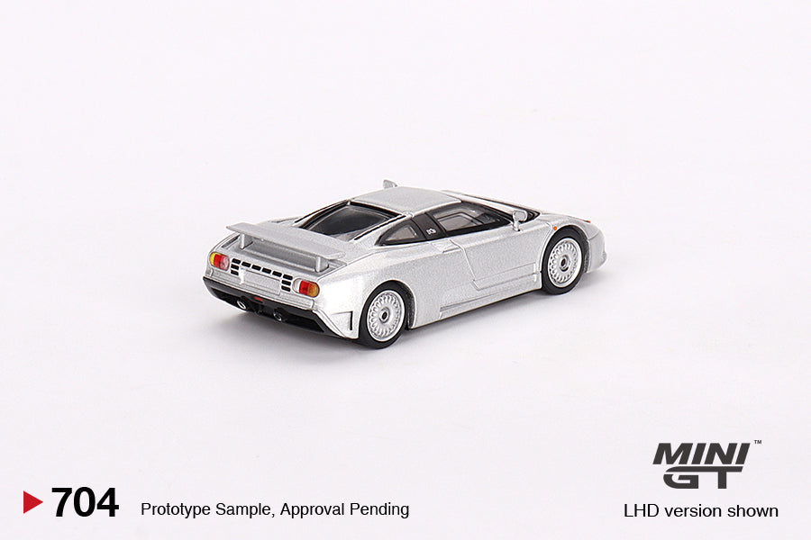 Mini GT - Bugatti EB110 GT Gris Clair - Échelle 1/64 MGT00704